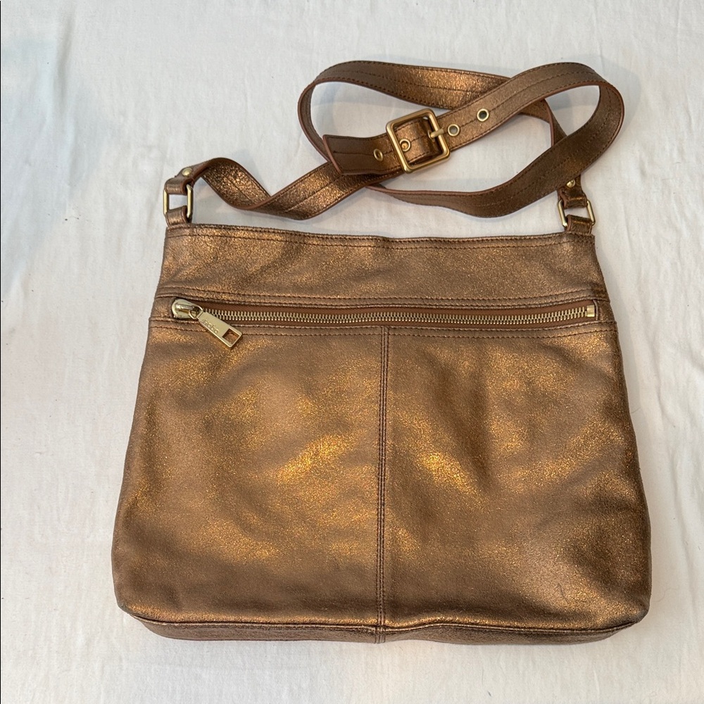 Hobo Metalic Leather Crossbody Bag